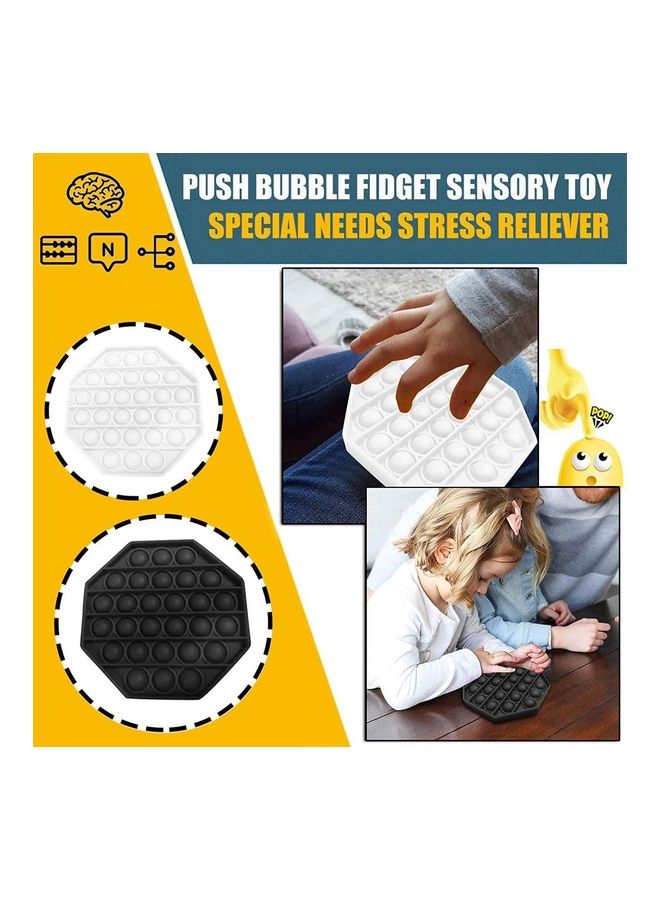 XiuWoo Silicone Push Pop Bubble Sensory Fidget Stress Relieve Squeeze Squishy Toy 12x12cm - Image 2