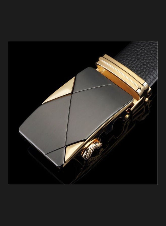 Auto-buckle Leather Belt Black  - Image 1