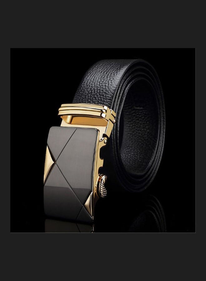 Auto-buckle Leather Belt Black  - Image 3