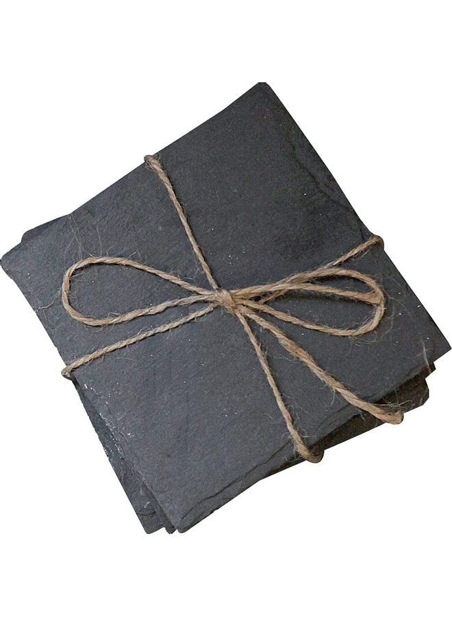 Slate Coaster black 10 x 10 x 1cm  - Image 1