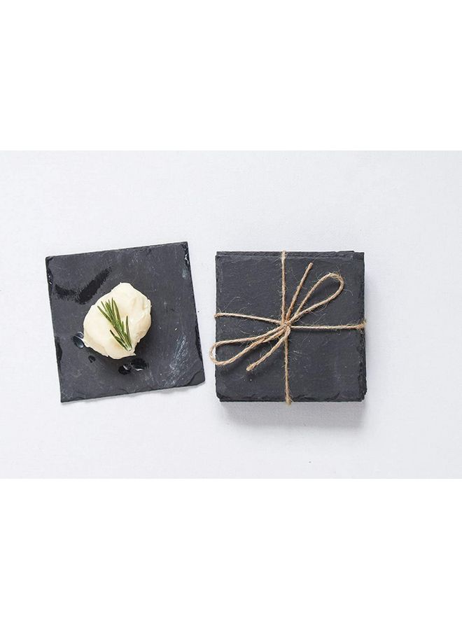 Slate Coaster black 10 x 10 x 1cm  - Image 2