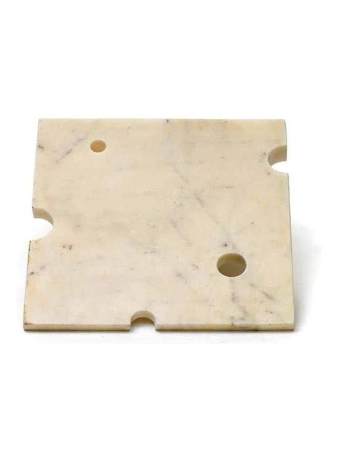 لوح جبن من الرخام الأبيض أبيض 30 x 30 x 2سم  - Image 1