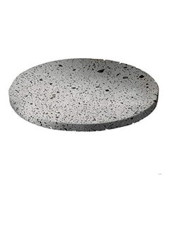 Round Grilling Basalt Lava Volcano Stone For Fish black 29 x 2cm