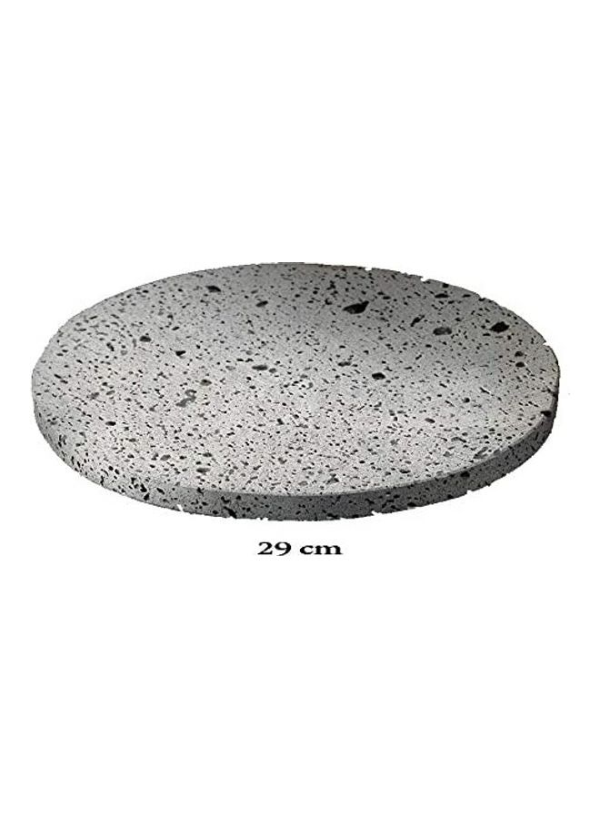 Generic - Round Grilling Basalt Lava Volcano Stone For Fish black 29 x 2cm - Image 1