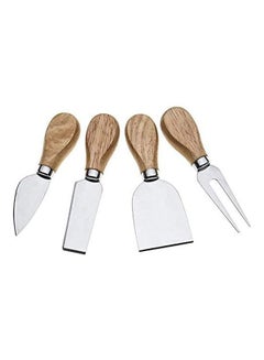4-Piece Knives Set brown 30 x 2cm