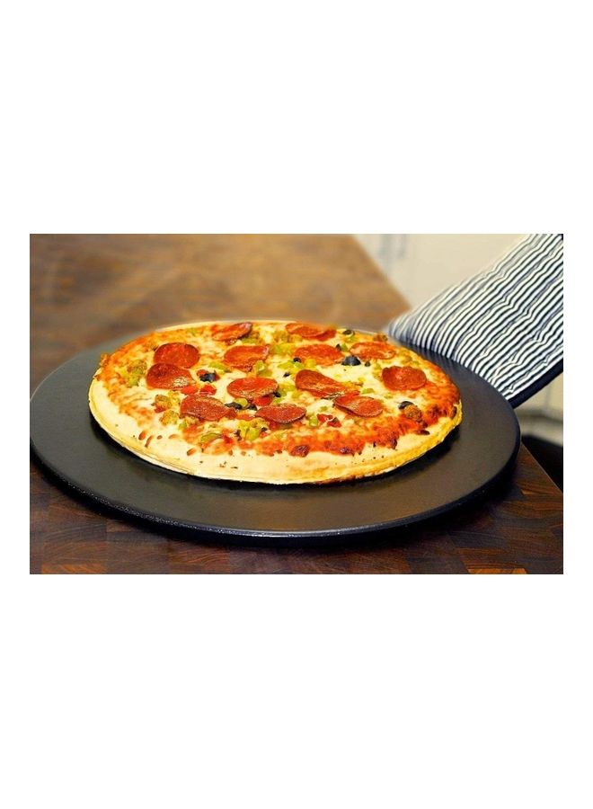 Pizza And Bread Baking Stones For Oven Grill black 40 x 2cm  - Image 1