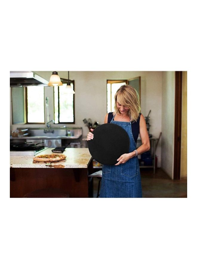 Pizza And Bread Baking Stones For Oven Grill black 40 x 2cm  - Image 4