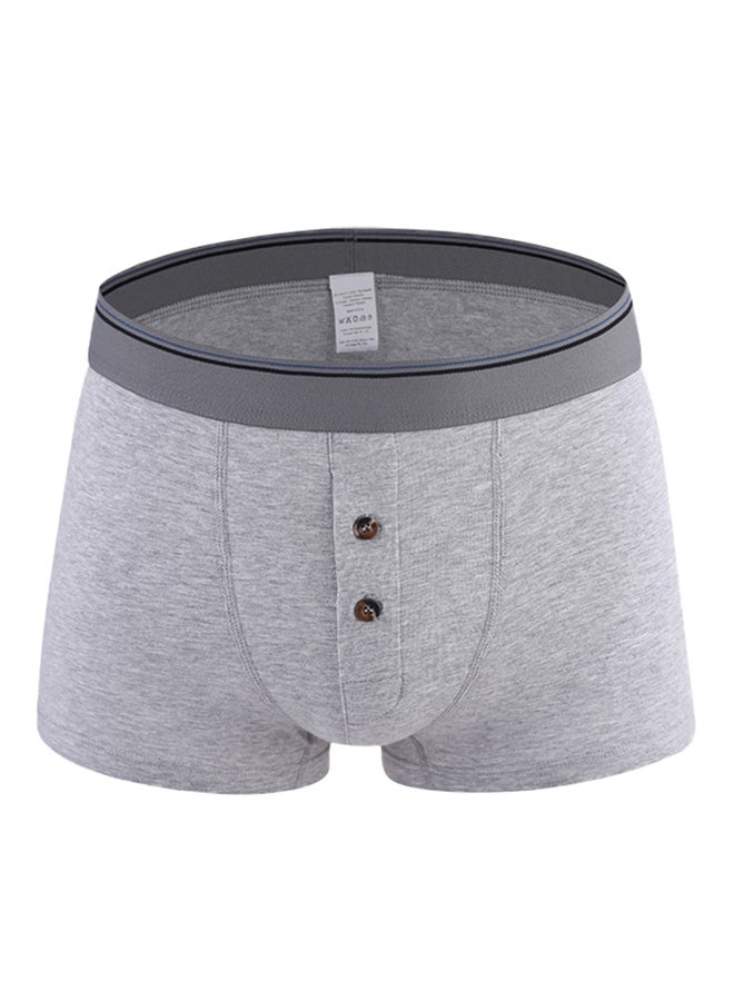 Cotton Breathable Boxer Light Hoary 