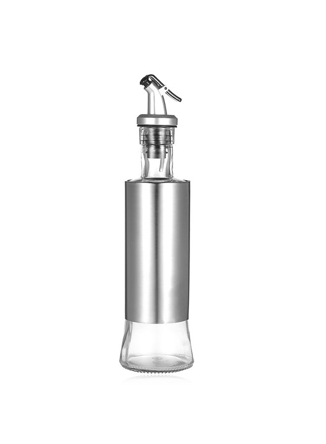 Olive Oil Dispenser Glass Silver 26 x 7 x 7cm - Image 1