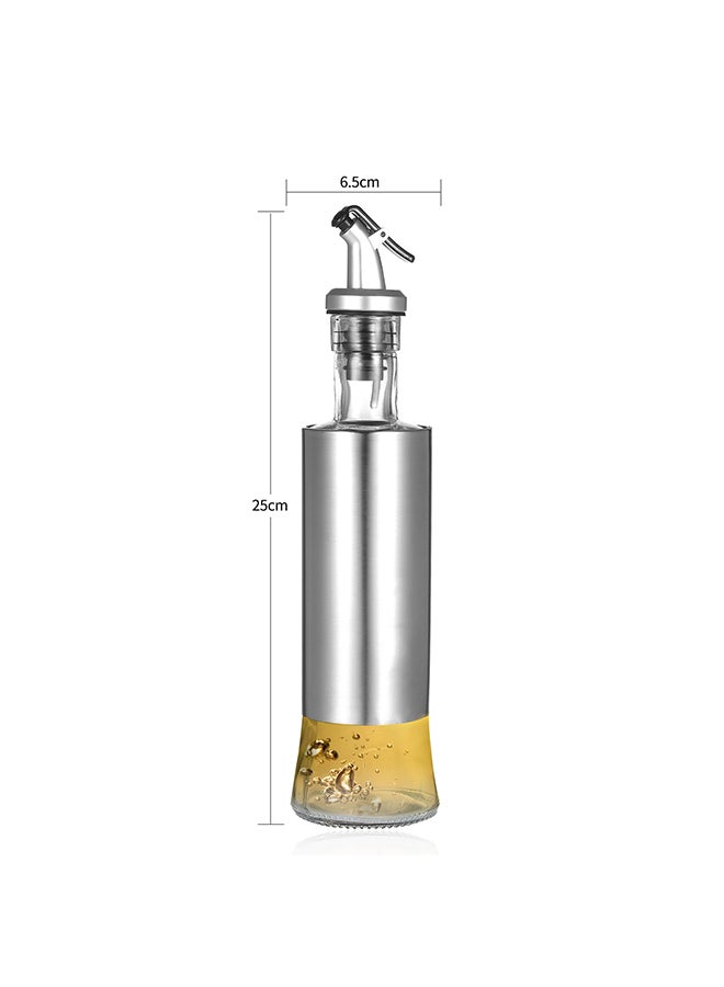 Olive Oil Dispenser Glass Silver 26 x 7 x 7cm - Image 4
