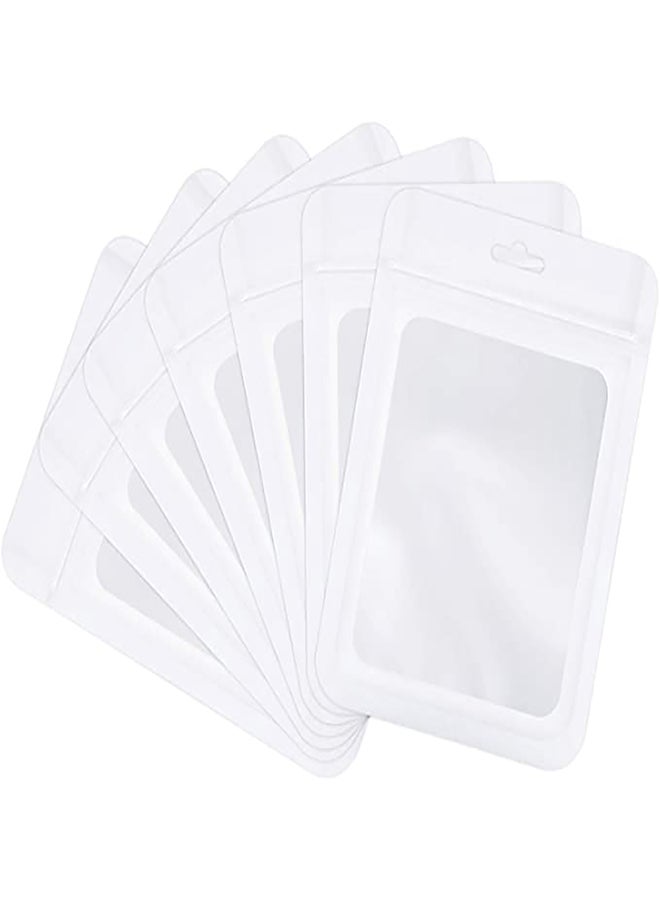 50-Piece Resealable Food Storage Bag White 9x16cm - Image 1