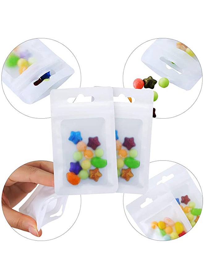 50-Piece Resealable Food Storage Bag White 9x16cm - Image 2