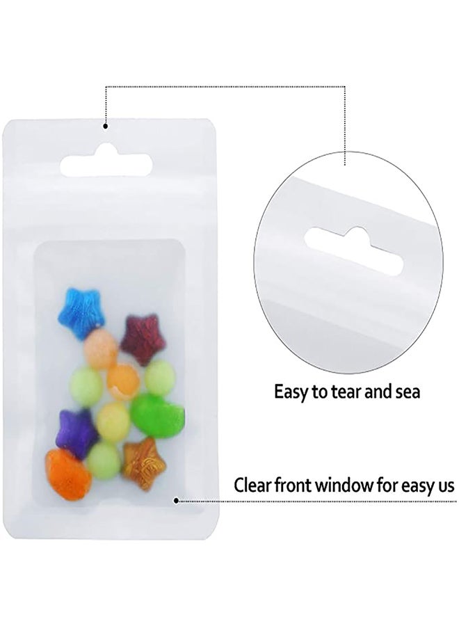 50-Piece Resealable Food Storage Bag White 9x16cm - Image 3