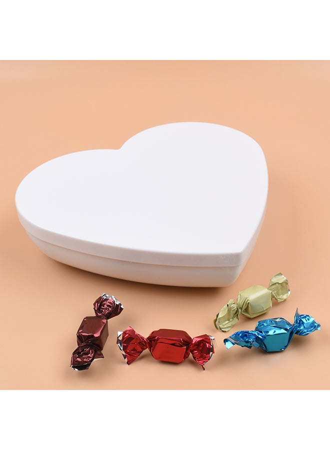 Heart Shaped Candy Gift Box White 19.8x16.8x4.2cm - Image 2
