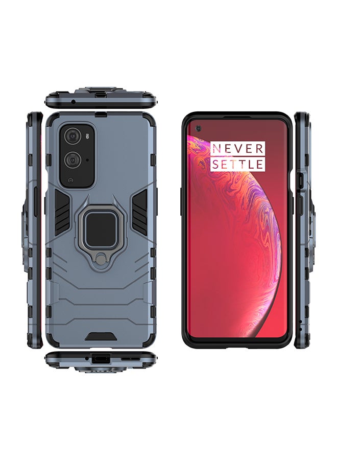 Protective Case Cover with Ring Holder for OnePlus 9 Pro Black/Grey - Image 1