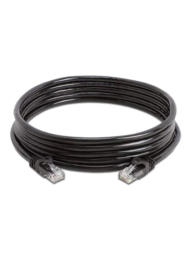 S تك كابل توصيل إيثرنت RJ45 CAT6 عالي السرعة بطول 5 أمتار/16.4 قدم أسود - Image 1