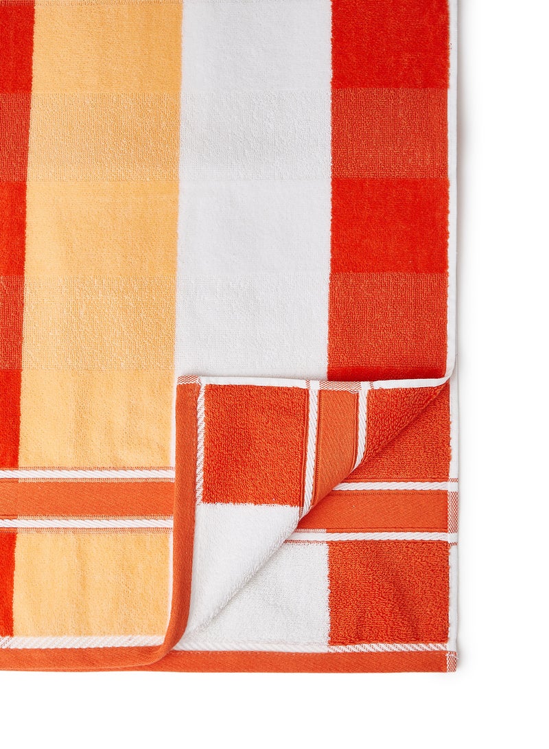 White Rose Jumping Velor Stripe Pattern Bath Sheet Multicolour 80x160cm  - Image 4