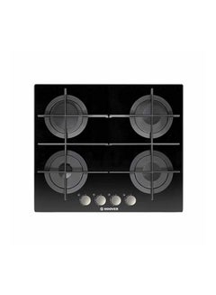 HOOVER Built-In Hob 60 x 60 cm 4 Gas Burners In Black Glass HGV64SMTCGBb-12 Black 