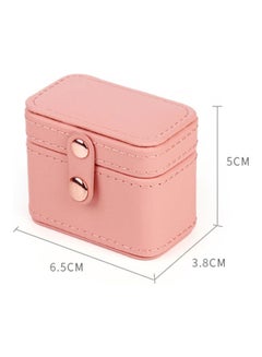 كياوكاي Leather Mini Button Jewelry Storage Box pink  - Image 3