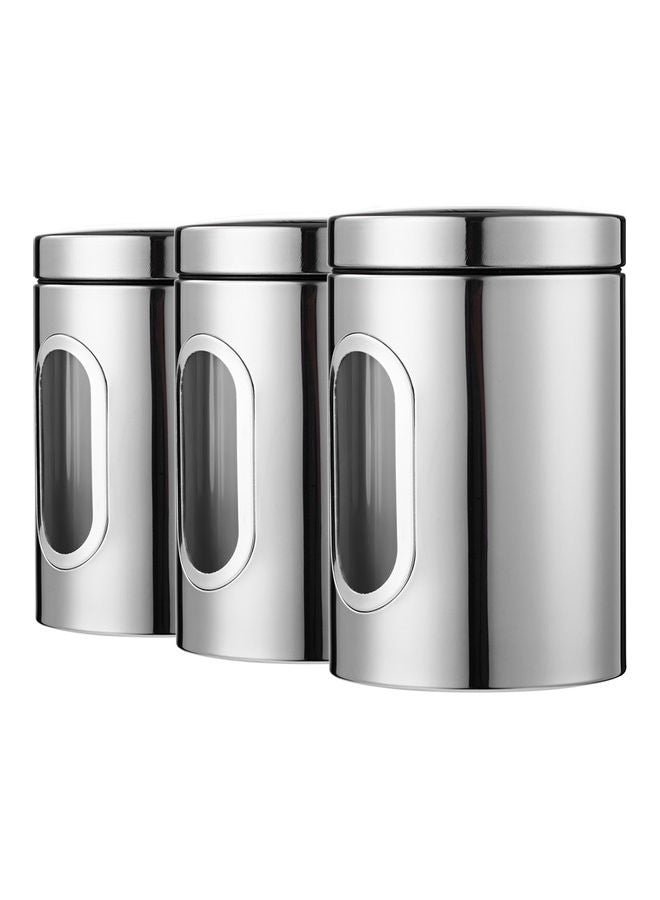 Generic 3-Piece Food Storage Container Silver 16.5 x 11cm  - Image 1