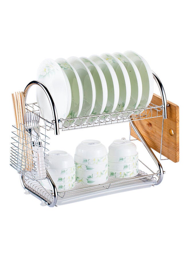 Bowl Storage Rack Silver 25 x 38 x 43cm - Image 1