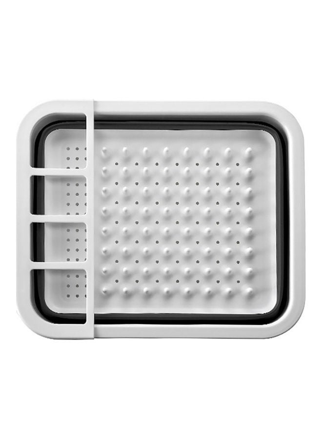 Generic Dish Drainer Collapsible Rack White/Black 320 x 360mm  - Image 2