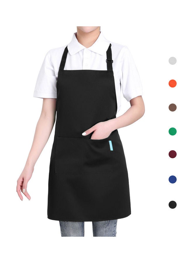 مريلة مطبخٍ مع حزام رقبة قابل للتعديل أسود 30 x 1.5 x 20سم  - Image 2