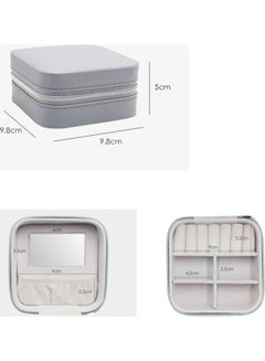 كياوكاي Leather Simple Jewelry Box grey  - Image 4