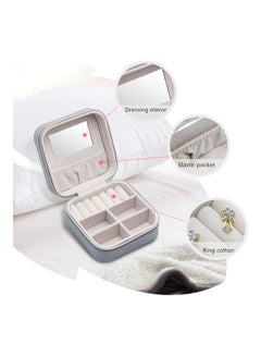 كياوكاي Leather Simple Jewelry Box grey  - Image 5