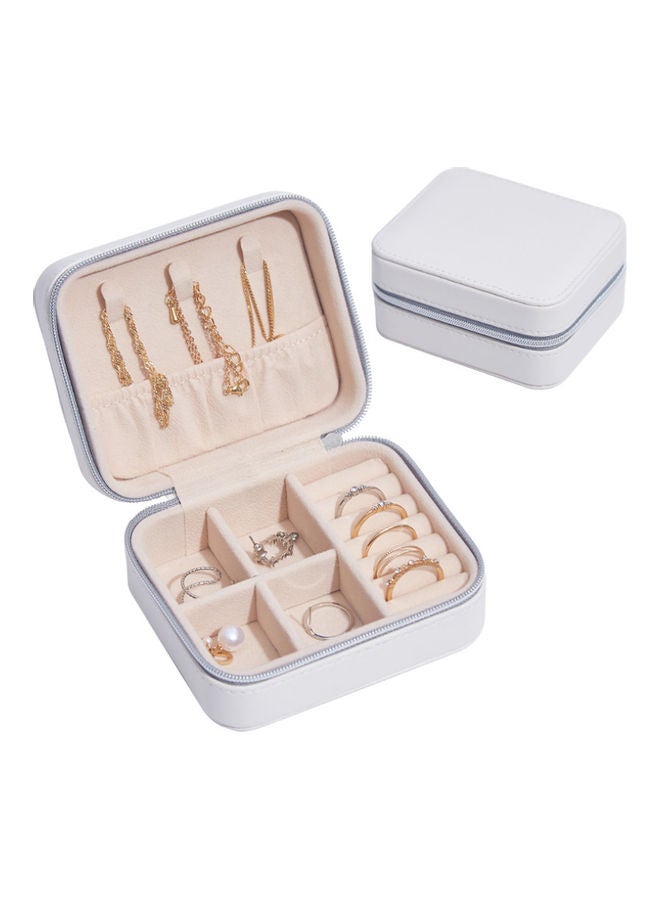 QiaoKai Leather Simple Jewelry Storage Box Blue  - Image 1