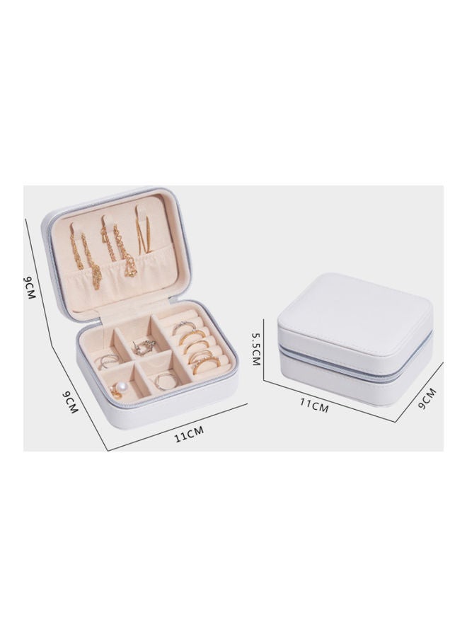 QiaoKai Leather Simple Jewelry Storage Box Blue  - Image 3