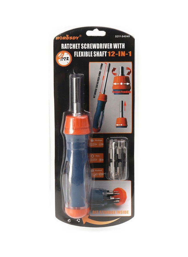HORUSDY 12-in-1 Ratcheting Screwdriver Set Multicolour - Image 4