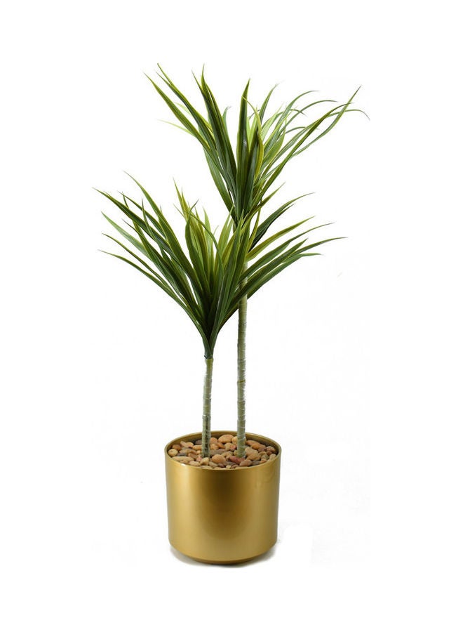 DRAMA HOME Decorative Artificial Plant Green/Gold  - Image 2
