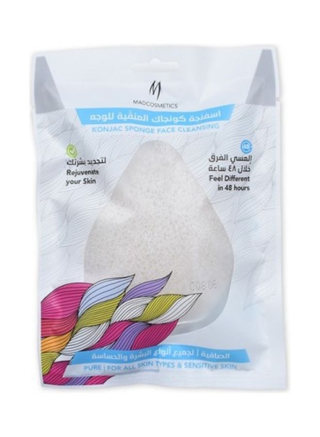 MAD COSMETICS - Konjac Face Cleansing Sponge White 5grams - Image 1