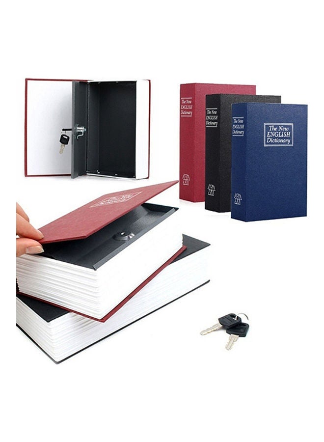 Generic - Creative Booksafe Lock Key Secret Hidden Security Stash Box Blue 20*10*20cm - Image 1