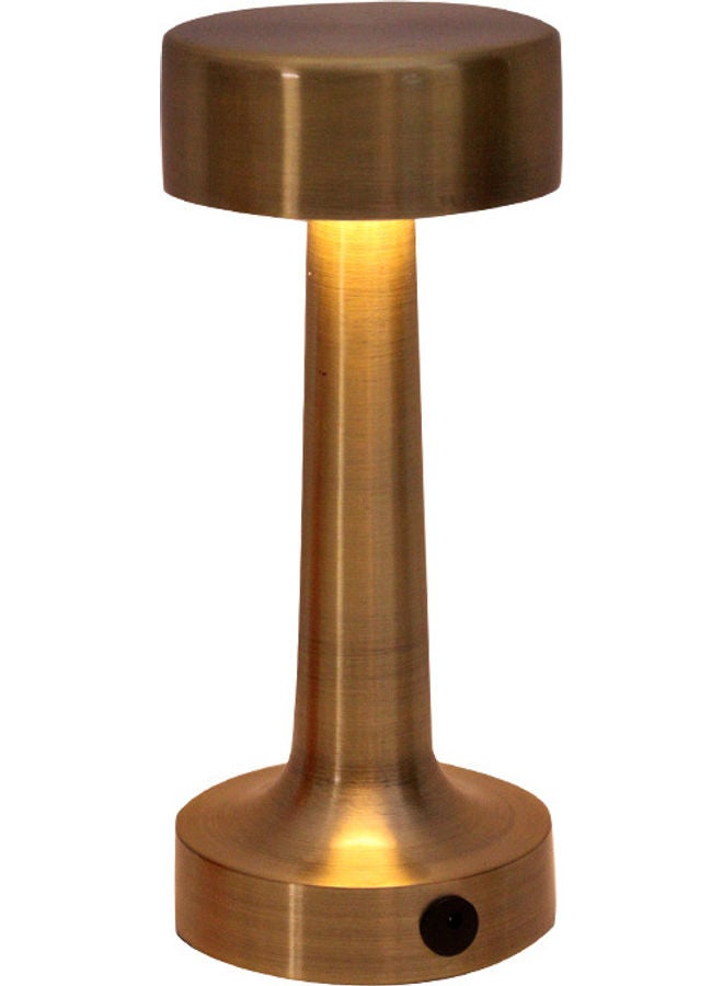 Dumbbell Model Decorated Small Night Light With Two Adjustable Gear Golden 21 x 9 x 9cm