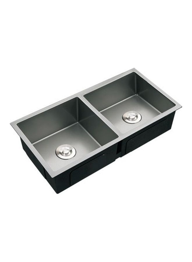 H A R Stainless Steel Kitchen Sink Black/Silver 45x82centimeter  - Image 1