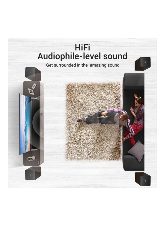 فينشن كابل HDMI يعمل بدقة عالية الوضوح 2.1 وعرض نطاق ترددي بدقة 8K للاستخدام مع أجهزة الحاسوب وسمارت بوكس وأجهزة العرض أسود - Image 3