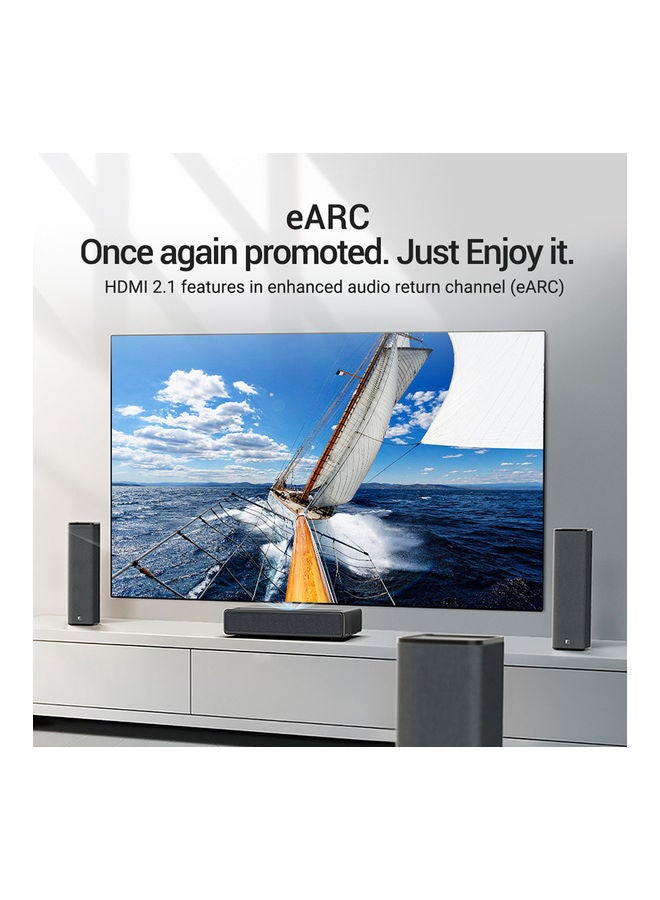 فينشن كابل HDMI يعمل بدقة عالية الوضوح 2.1 وعرض نطاق ترددي بدقة 8K للاستخدام مع أجهزة الحاسوب وسمارت بوكس وأجهزة العرض أسود - Image 5