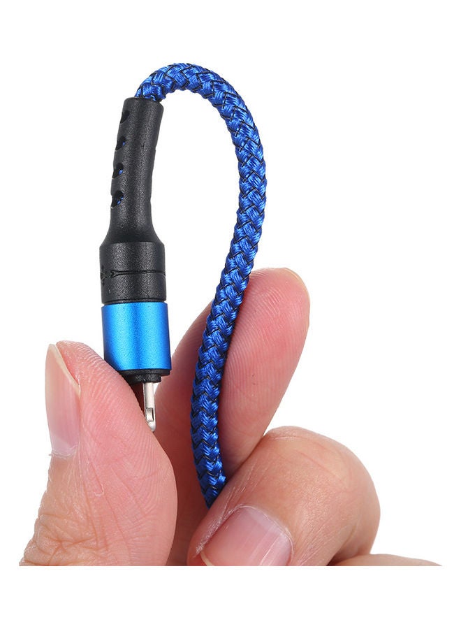 كابل شحن 3 في 1 بمنفذ USB مايكرو نوع C بديل للإضاءة أزرق - Image 2