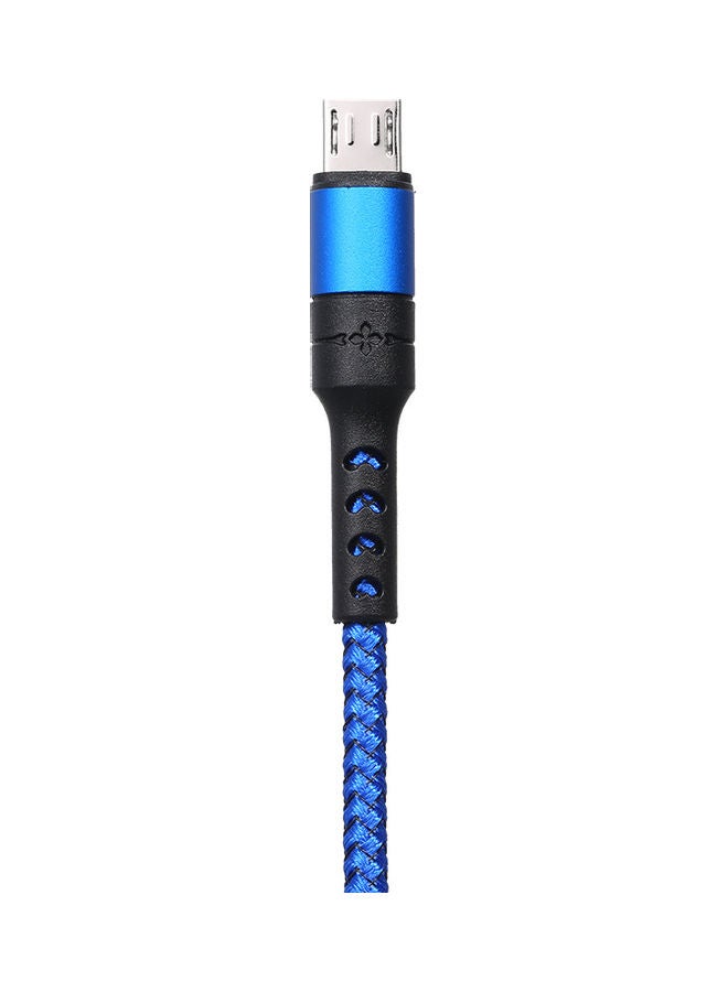 كابل شحن 3 في 1 بمنفذ USB مايكرو نوع C بديل للإضاءة أزرق - Image 4