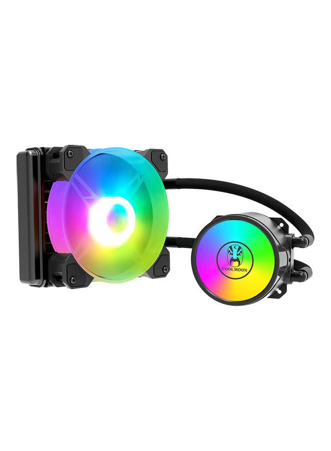 PC Case Water Cooler with RGB 120 mm Quiet Fan Black - Image 1