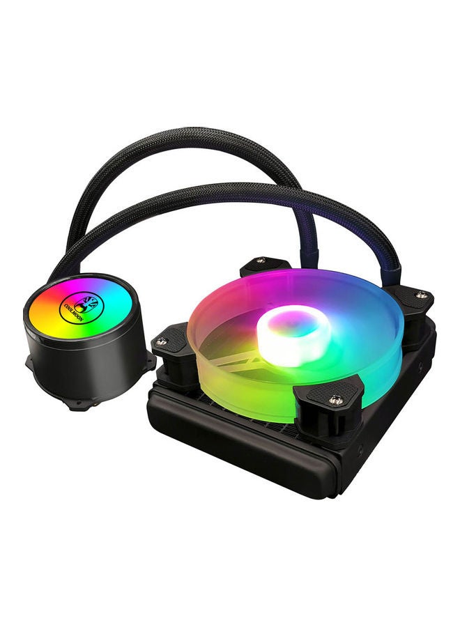 PC Case Water Cooler with RGB 120 mm Quiet Fan Black - Image 4