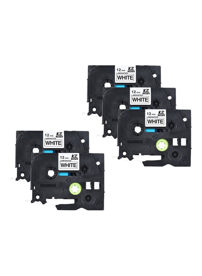 5-Piece Laminated Label Tape White  - Image 2