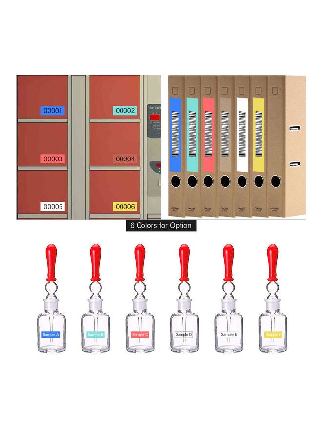 5-Piece Laminated Label Tape White  - Image 4