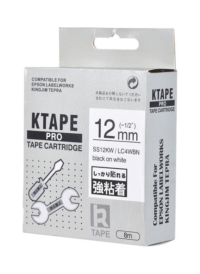 Label Tape Black/White  - Image 3