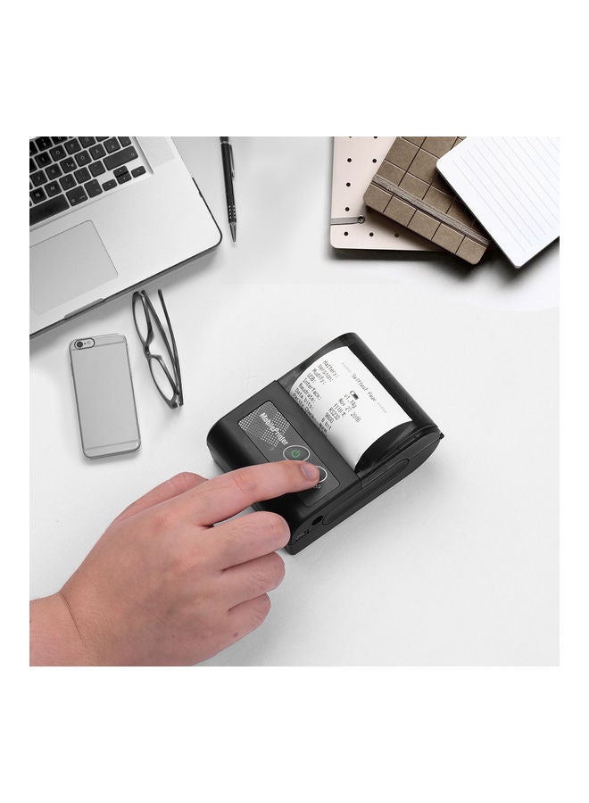Portable Wireless Thermal Receipt Printer Black - Image 3