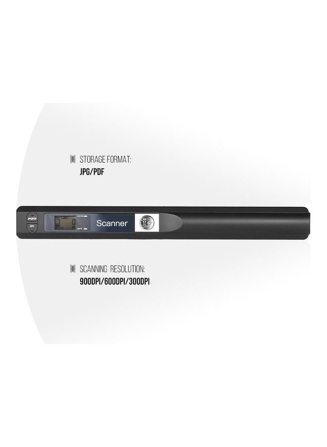 Portable Handheld Wand Wireless Scanner Black  - Image 1