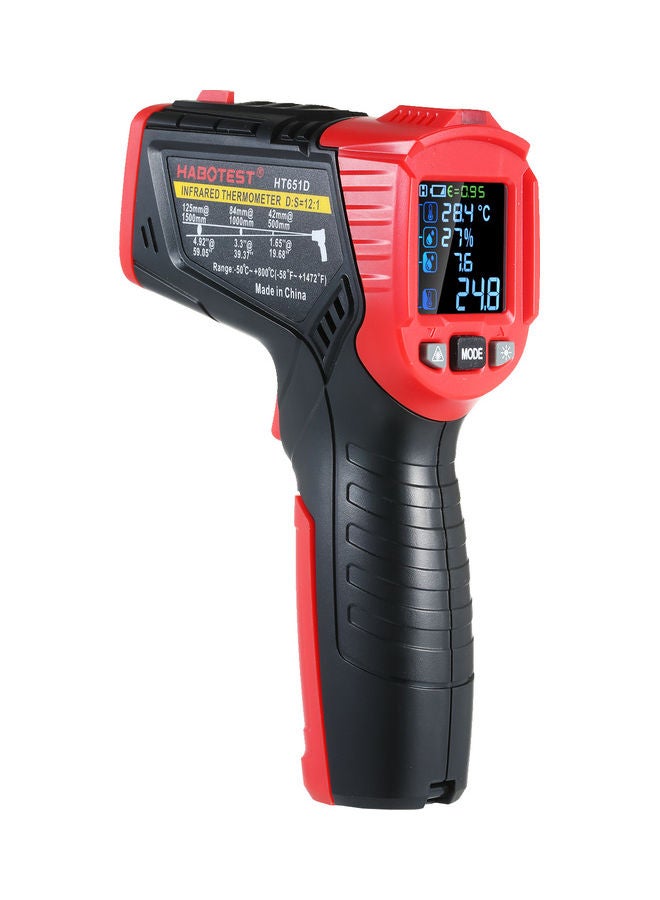 Non-Contact Infrared Thermometer Red/Black  - Image 1