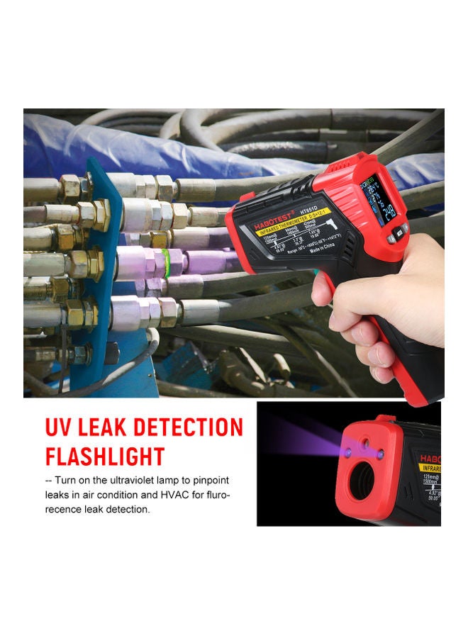 Non-Contact Infrared Thermometer Red/Black  - Image 4